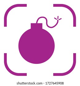 Bomb simple icon. Flat desing
