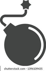 Bomb simple icon symbol vector