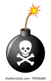 Bomb with skull