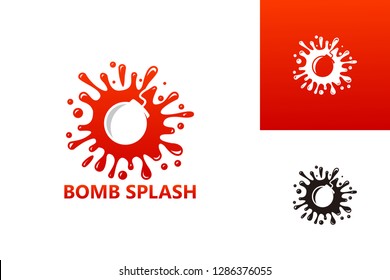 Bomb Splash Logo Template Design Vector, Emblem, Design Concept, Creative Symbol, Icon