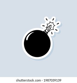 Etiqueta de la bomba. Logo de la bomba. Vector de fondo aislado. EPS 10.