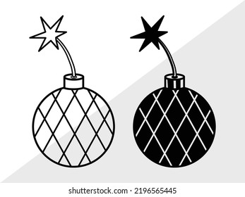 Bomb SVG Printable Vektorgrafik