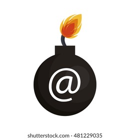 bomb with symbol