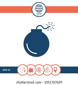 Bomb symbol icon