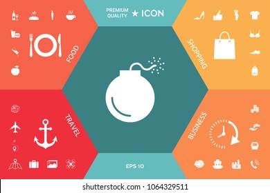Bomb symbol icon