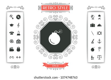 Bomb symbol icon