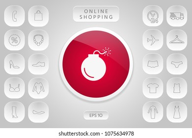 Bomb symbol icon