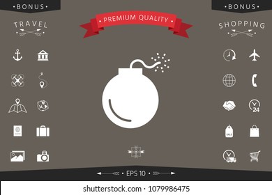 Bomb symbol icon