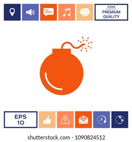 Bomb symbol icon