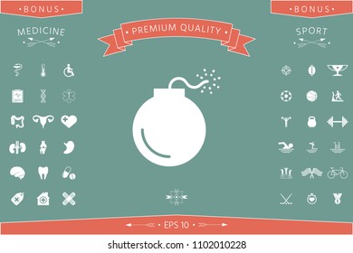 Bomb symbol icon