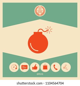 Bomb symbol icon