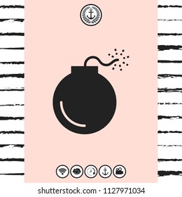 Bomb symbol icon