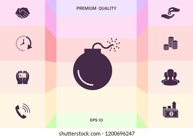 Bomb symbol icon