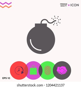 Bomb symbol icon