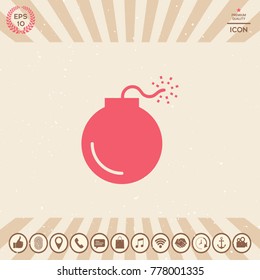 Bomb symbol icon