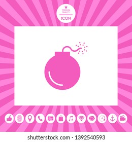 Bomb symbol icon. Element for your design