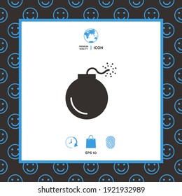 Bomb symbol icon. Element for your design