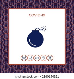 Bomb symbol icon. Element for your design