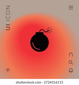 Icono de símbolo de bomba. Elemento para su diseño