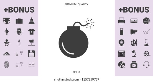 Bomb symbol icon - graphic elements for your design