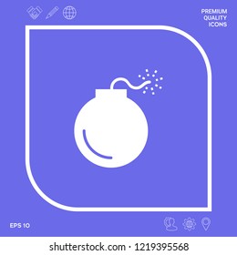 Bomb symbol icon. Graphic elements for your design