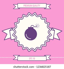 Bomb symbol icon. Graphic elements for your design