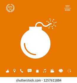 Bomb symbol icon. Graphic elements for your design