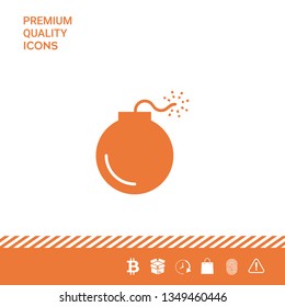Bomb symbol icon. Graphic elements for your design