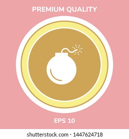 Bomb symbol icon. Graphic elements for your design