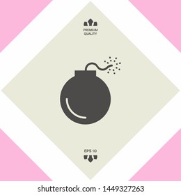 Bomb symbol icon. Graphic elements for your design