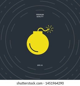 Bomb symbol icon. Graphic elements for your design