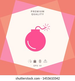 Bomb symbol icon. Graphic elements for your design