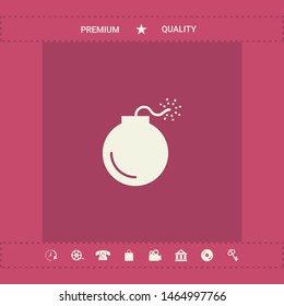 Bomb symbol icon. Graphic elements for your design