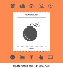 Bomb symbol icon. Graphic elements for your design