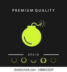 Bomb symbol icon. Graphic elements for your design