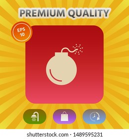 Bomb symbol icon. Graphic elements for your design