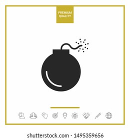 Bomb symbol icon. Graphic elements for your design