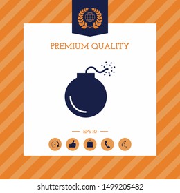 Bomb symbol icon. Graphic elements for your design