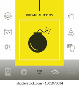 Bomb symbol icon. Graphic elements for your design