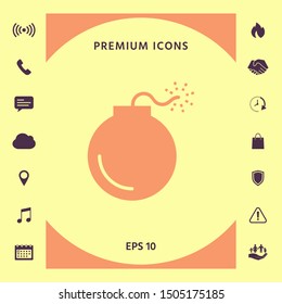 Bomb symbol icon. Graphic elements for your design