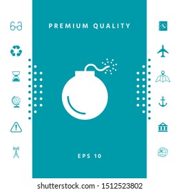 Bomb symbol icon. Graphic elements for your design