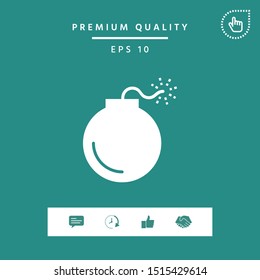Bomb symbol icon. Graphic elements for your design