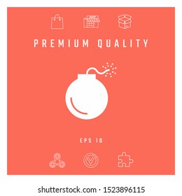 Bomb symbol icon. Graphic elements for your design