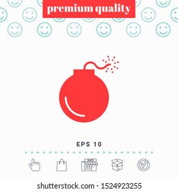 Bomb symbol icon. Graphic elements for your design