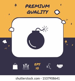 Bomb symbol icon. Graphic elements for your design