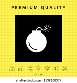 Bomb symbol icon. Graphic elements for your design
