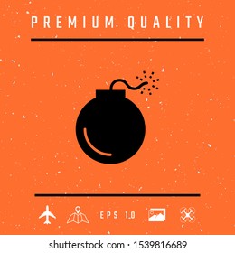Bomb symbol icon. Graphic elements for your design