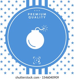 Bomb symbol icon. Graphic elements for your design