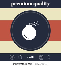 Bomb symbol icon. Graphic elements for your design