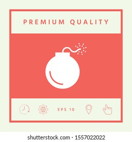 Bomb symbol icon. Graphic elements for your design